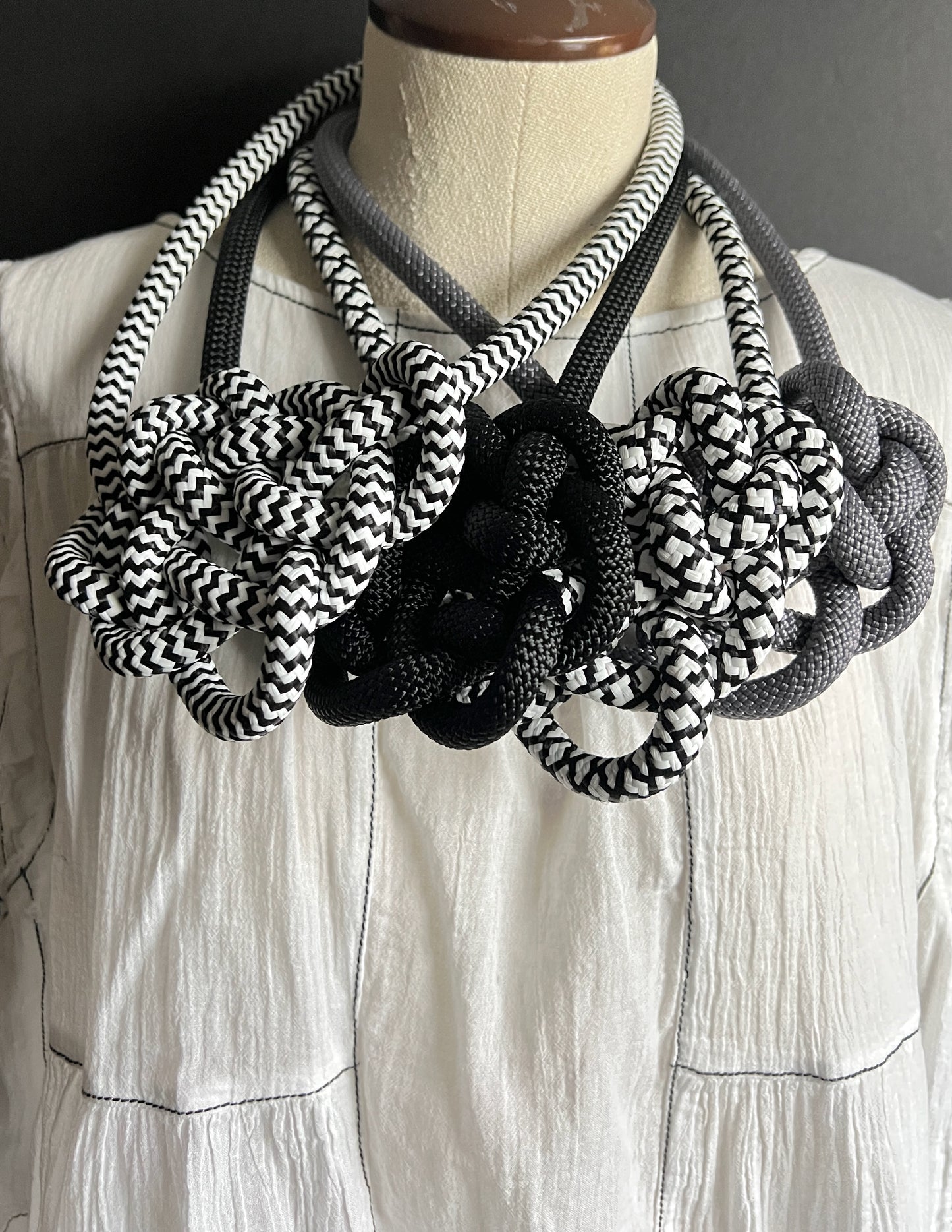 BRAVE: Chunky Hand Knotted Coastal Necklace