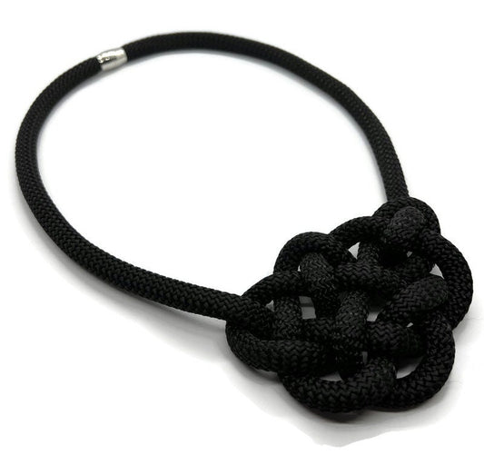 Brave - Our Iconic Hand Knotted Coastal Necklace in Grayscale Hues