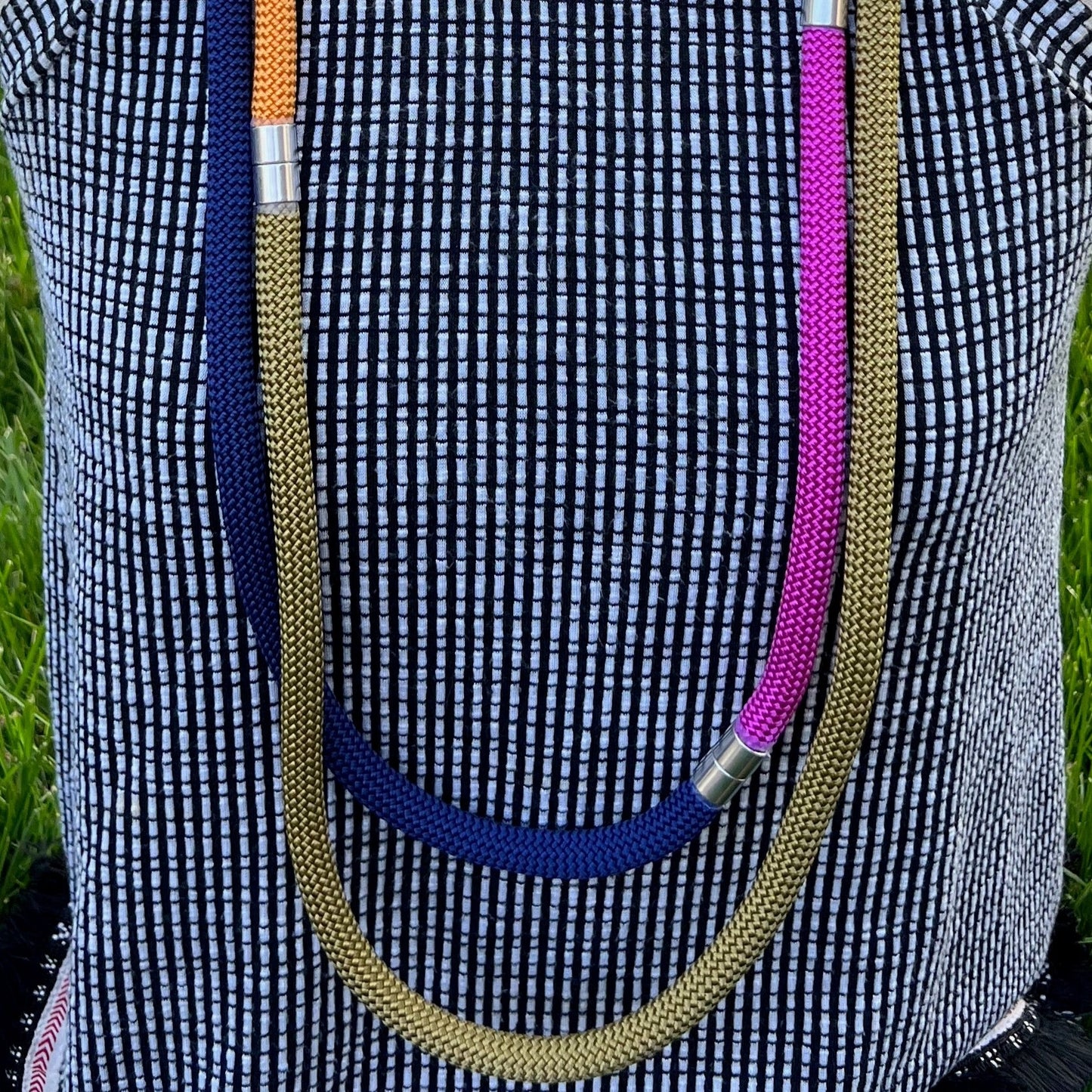 EVOLVE: A travel-ready colorful modular necklace in a sunset palette