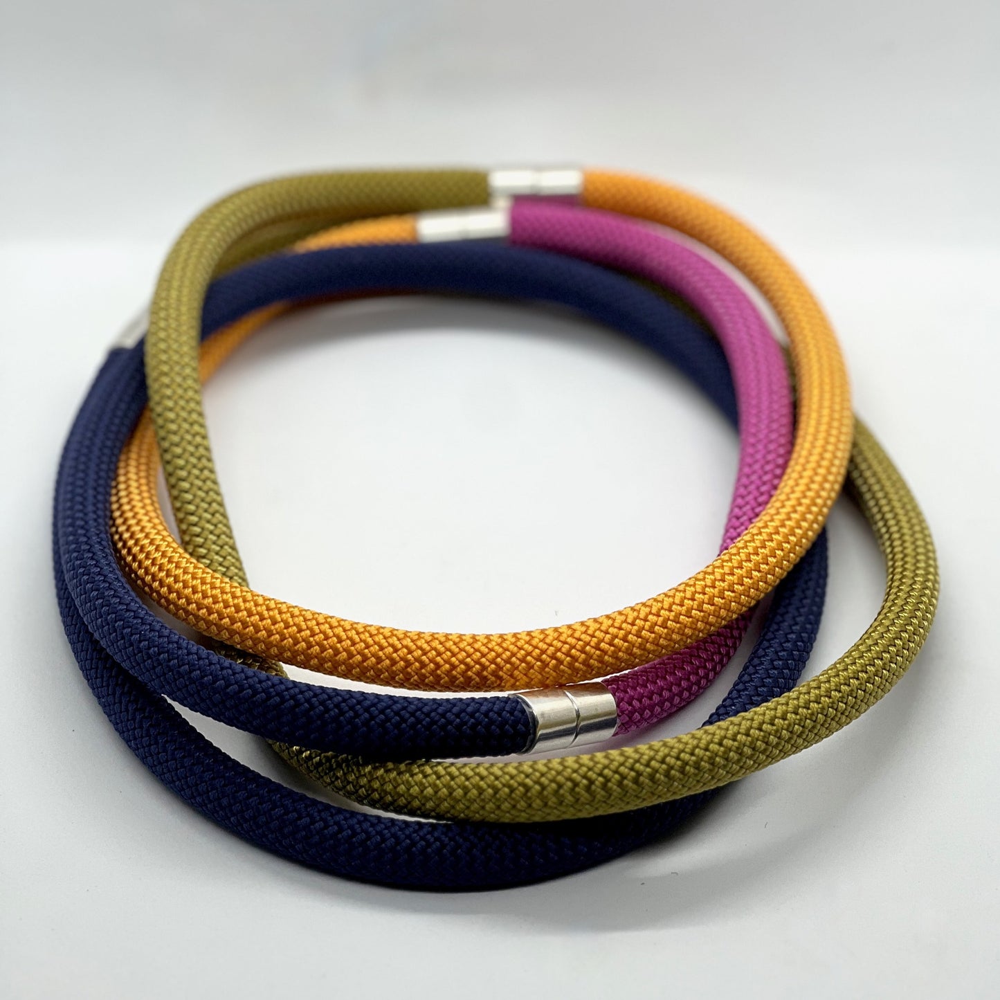 EVOLVE: A travel-ready colorful modular necklace in a sunset palette