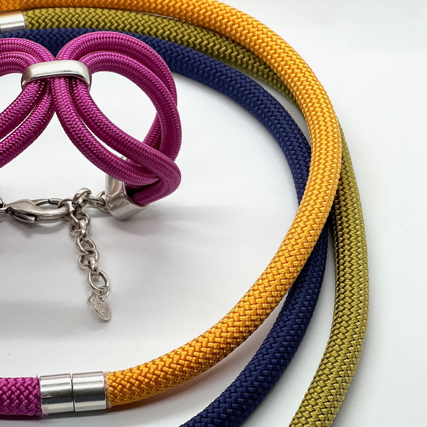 EVOLVE: A travel-ready colorful modular necklace in a sunset palette
