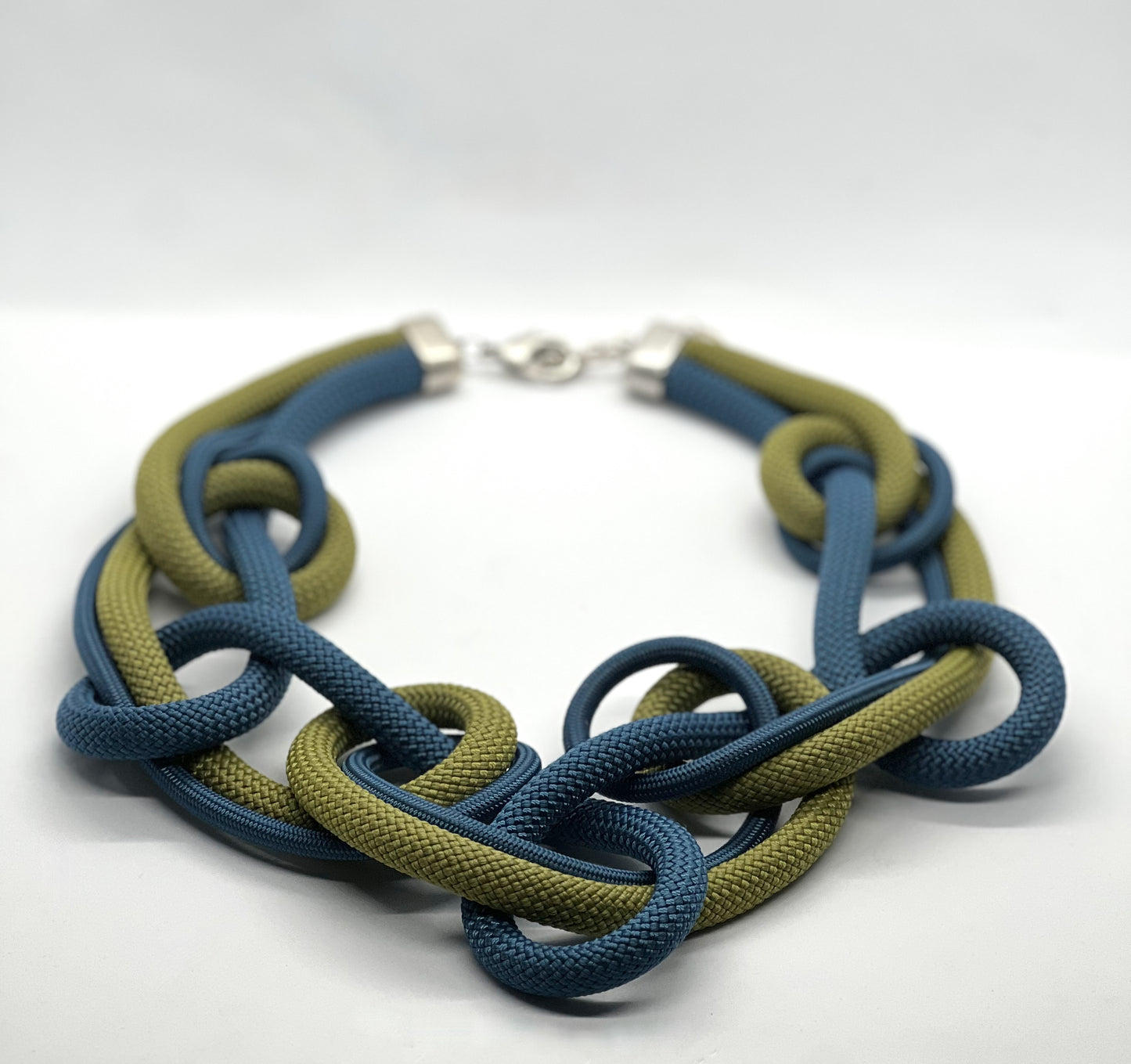 JOY: Modern Dramatic Necklace Made of Soft Woven Cord