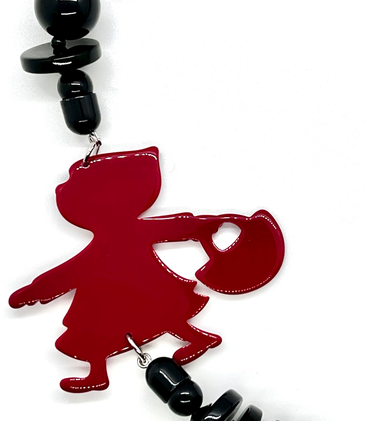 Playful But Edgy 'Little Red Riding Hood' Fairy Tale Necklace