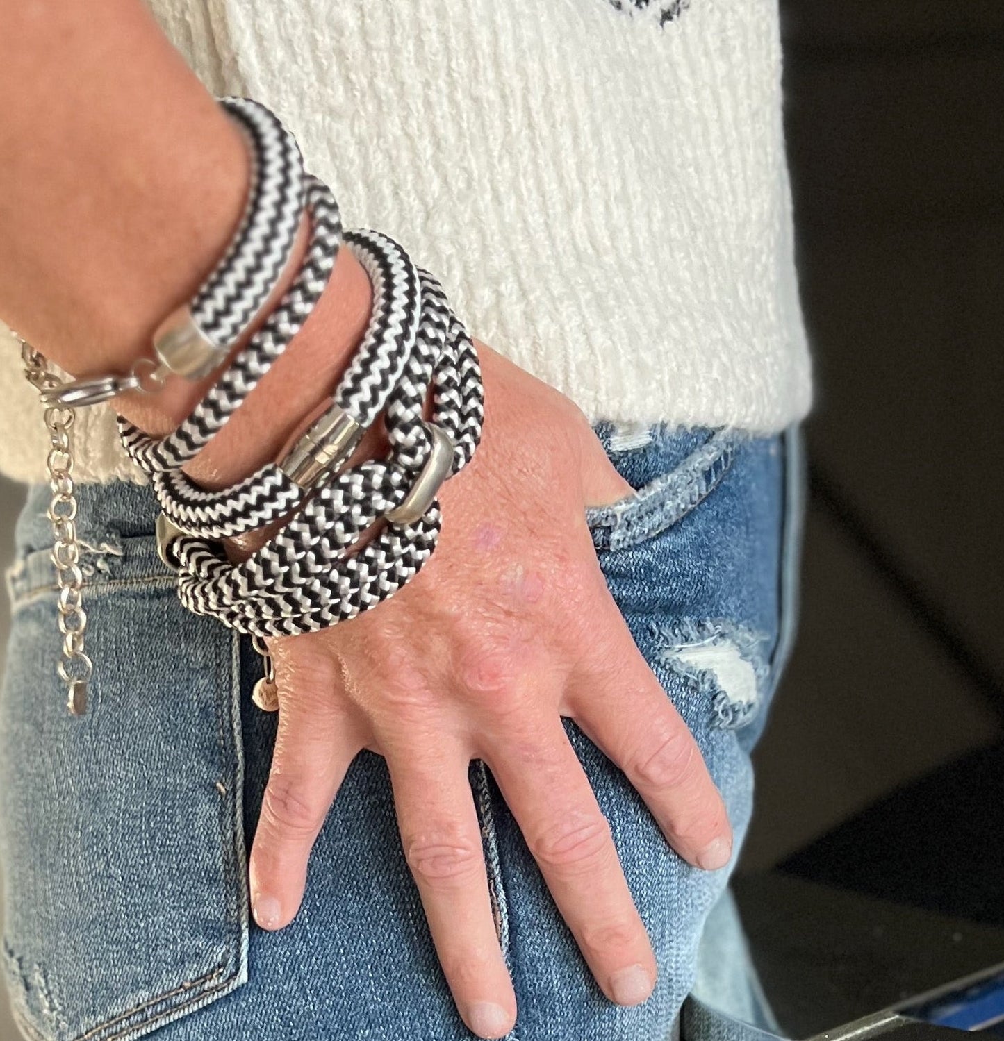 Abundance - Black Braided Nautical Rope Bracelet | Unisex