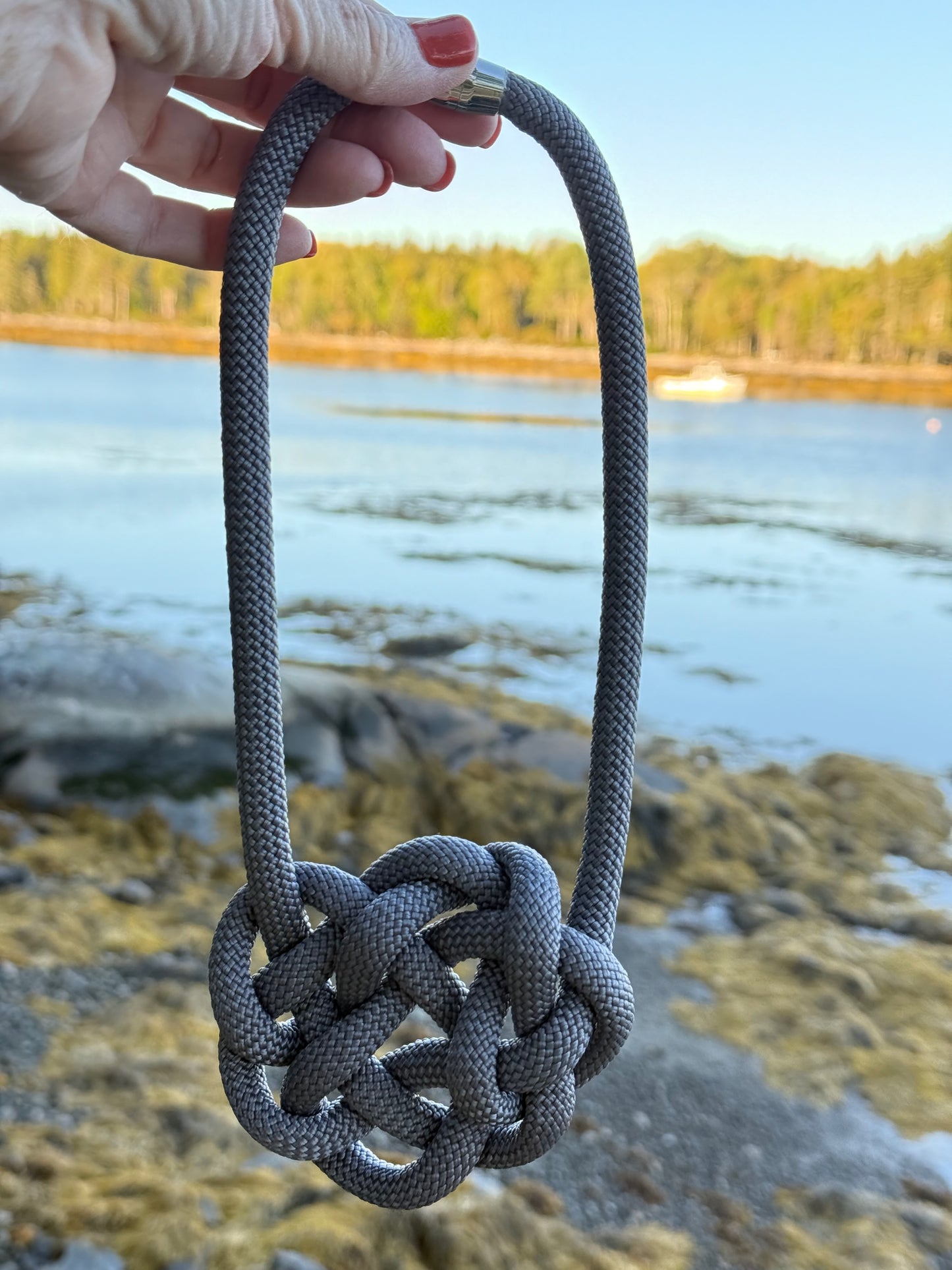 Brave - Our Iconic Hand Knotted Coastal Necklace in Grayscale Hues